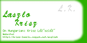 laszlo krisz business card